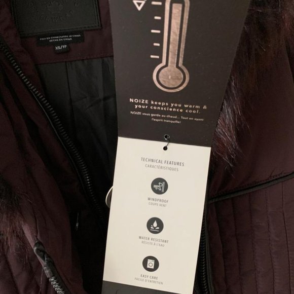 WINTER WOMEN PURPLE COAT SUPER WARM -30°C FUR VEGAN NEW - Picture 7 of 8